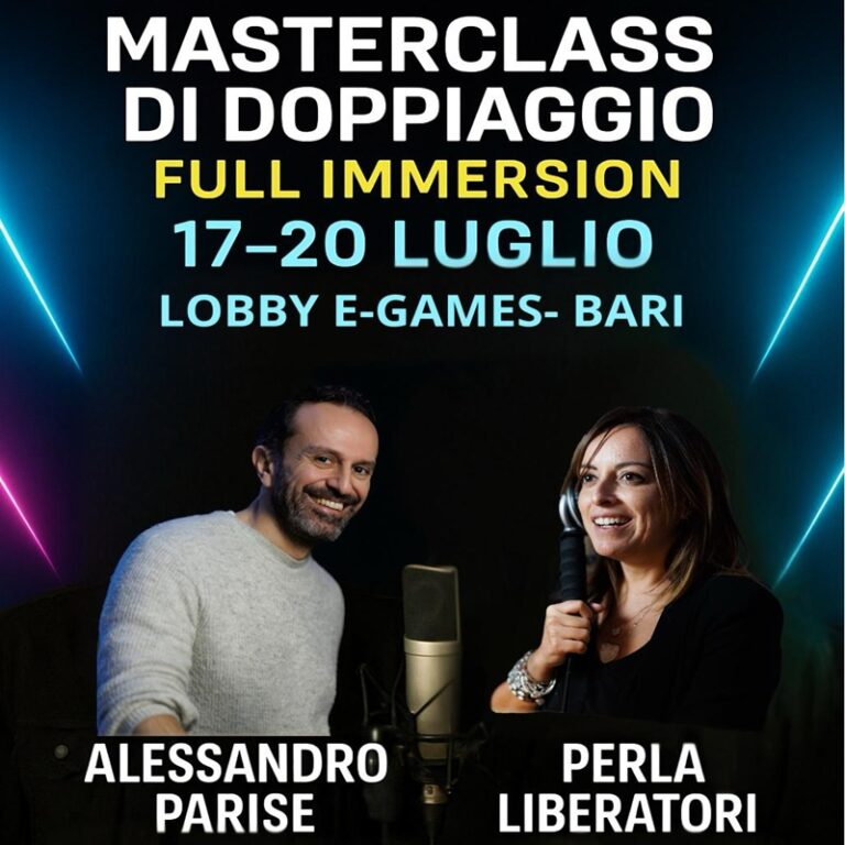 MASTERCLASS alla LOBBY E-GAMES BARI - Scuola Di Doppiaggio e Recitazione